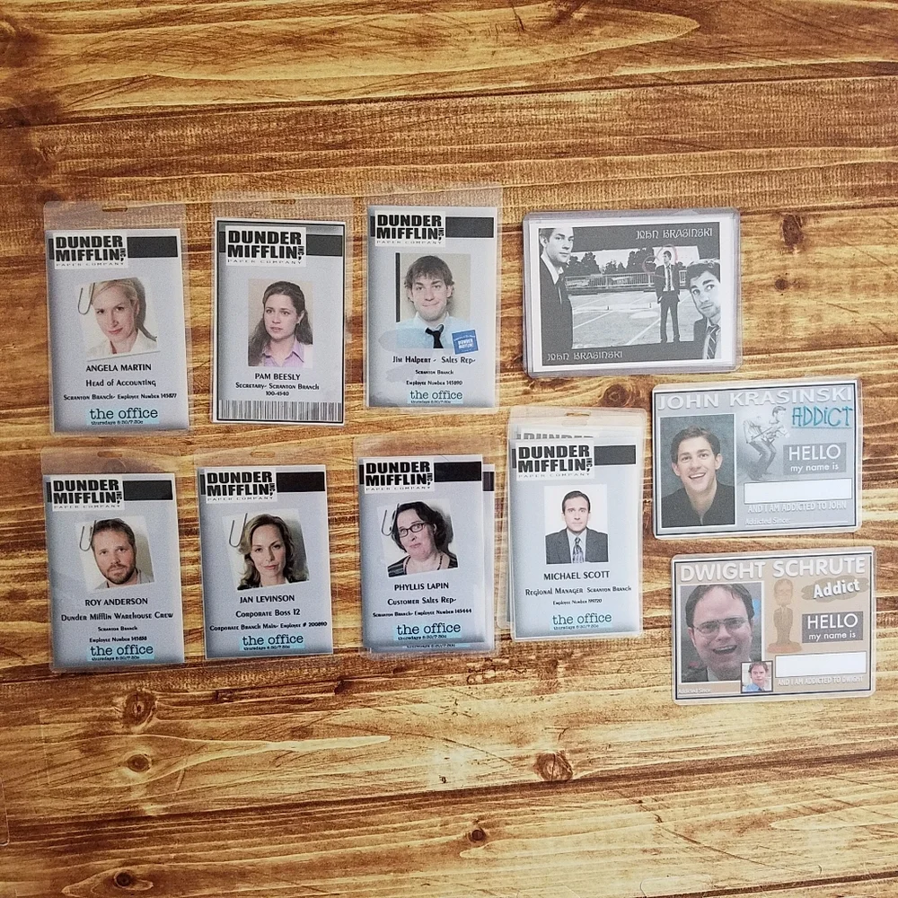 The Office TV Show Character Badge Card Lot - Party Supplies Funny Universal NBC
